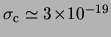 $ \ensuremath{\sigma_{\rm c}}\simeq{\ensuremath{3\!\times\!10^{-19}}}$