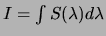 $ I=\int S(\lambda)d\lambda$