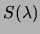 $ S(\lambda)$