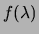 $ f(\lambda)$