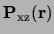 $ \ensuremath{{\bf P}_{\rm xz}(\bf r)}$