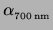 $ \alpha_{_{\rm 700 nm}}$