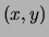 $ (x,y)$
