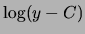$ \log({y-C})$