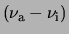 $ (\ensuremath{\nu_{\rm a}}-\ensuremath{\nu_{\rm i}})$